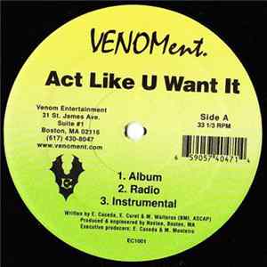 Venom Ent. - Act Like You Want It / Dirty Bean mp3