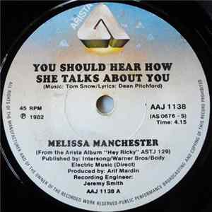 Melissa Manchester - You Should Hear How She Talks About You mp3
