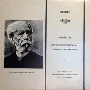 Edouard Lalo / Pierre Amoyal, Paul Paray, National Orchestra Of The Monte-Carlo Opera - Symphonie Espagnole, Op. 21, Rhapsodie Norvegienne mp3