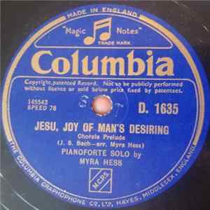 Myra Hess - Jesu, Joy Of Man's Desiring / Sonata In G Major mp3