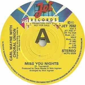 Carl Wayne With Choral Union - Miss You Nights mp3