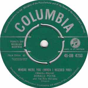 Donald Peers And The Rita Williams Singers - Where Were You (When I Needed You) mp3