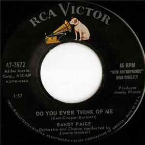 Randy Paige - Do You Ever Think Of Me / To Cry Alone mp3