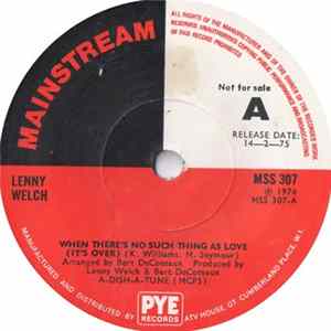 Lenny Welch - When There's No Such Thing As Love (It's Over) mp3