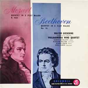Mozart, Beethoven - Walter Gieseking, Philharmonia Wind Quartet - Quintet In E Flat Major K. 452, Quintet In E Flat Major Op. 16 mp3