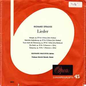 Richard Strauss, Eberhard Waechter, Professor Heinrich Schmidt - Lieder mp3