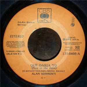 Alan Sorrenti - Qué Daría Yo (Non So Che Darei) mp3