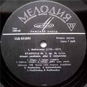 L. Bethovenas - Lietuvos TSR Nusip. Valst. Styginis Kvartetas - Kvartetas Nr. 2, Op. 18, G-dur / Kvartetas Nr. 11 mp3