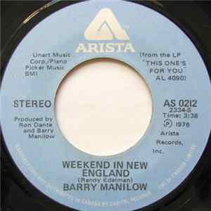 Barry Manilow - Weekend In New England / Say The Words mp3