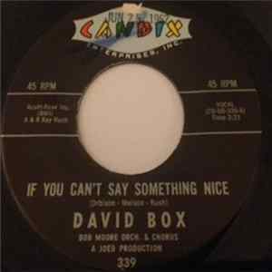 David Box - If You Can't Say Something Nice mp3