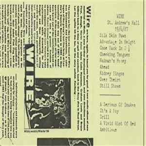 Wire - St. Andrew's Hall 19/6/87 mp3