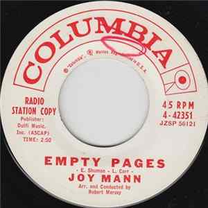 Joy Mann - Empty Pages mp3