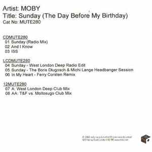 Moby - Sunday (The Day Before My Birthday) mp3